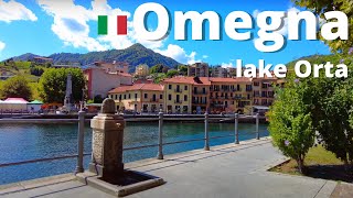 Omegna, Italy walking tour. Summer day at Lake Orta