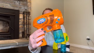 JOYIN 2 Bubble Guns with 2 Bubble Refill Solutions #founditonamazon #bubblegun