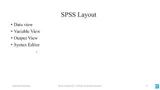 SPSS - UI, Menubar and ToolBar / Software for Business Research / BCom CA/ M G University... screenshot 5
