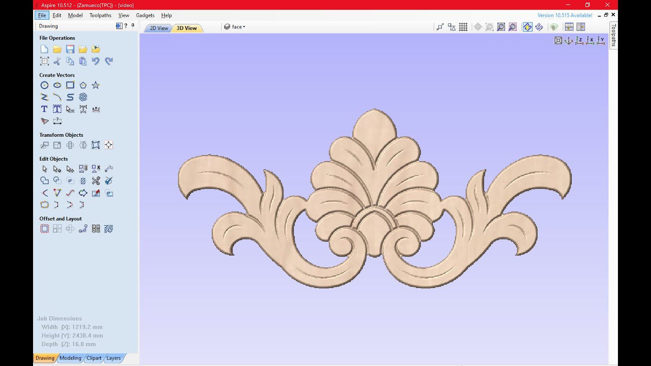 how to make toolpath in aspire 10.5 ; lecture 4 - YouTube