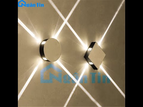 Video Đèn Led treo tường ốp tường 4 tia trang trí trong nhà... - youtube
