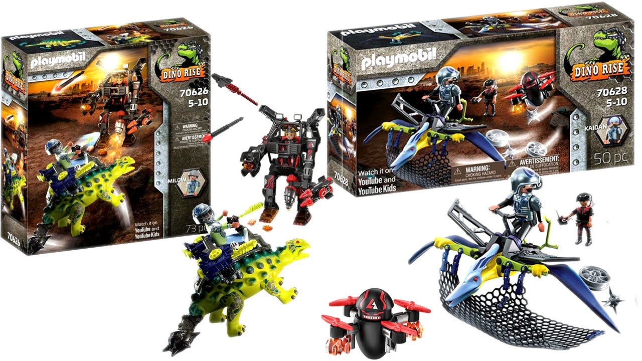 Dino Rise unboxing Saichania 70626 dinosaur and Pteranodon 70628 Playmobil NEW 2021