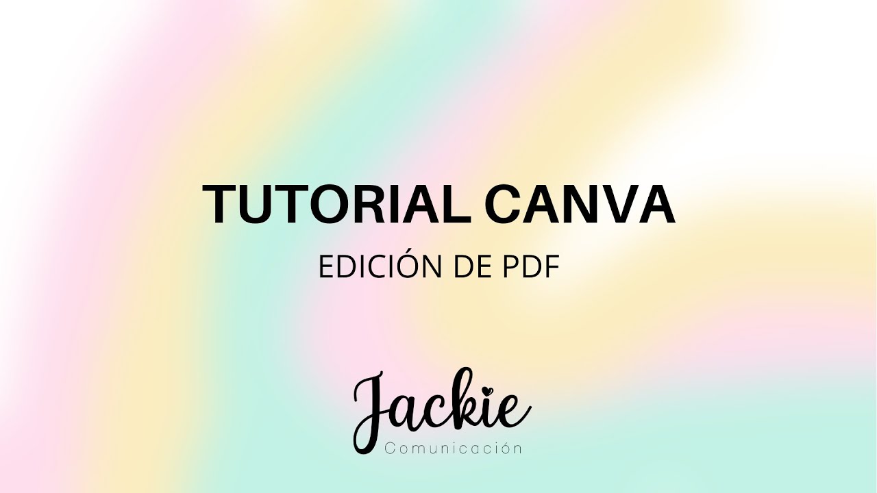 Editar PDF en CANVA - YouTube