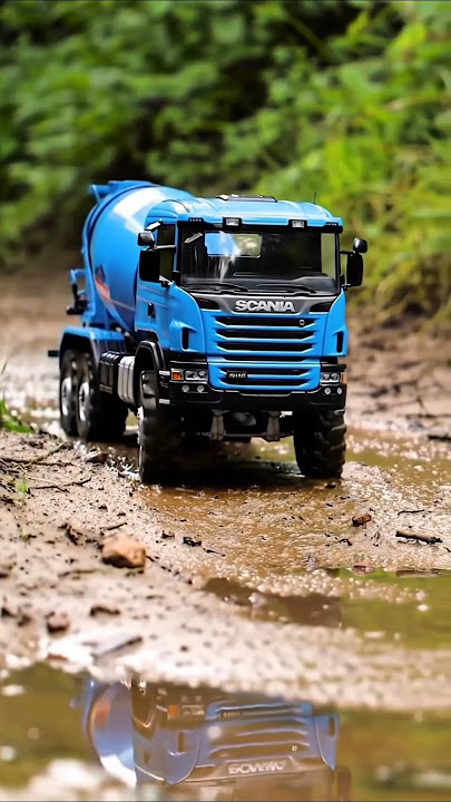 RC Scania Mixer Truck Transports Cement RC Cement Mixer Truck #truck #excavator #sandtruck #findtoys