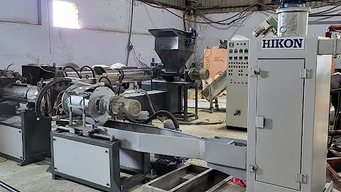 Plastic recycling extruder double stage with die face cutter 300 kg/hr www.hikonindia.com