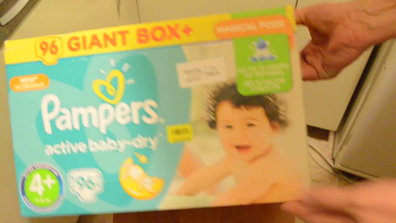 Распаковка Подгузники Pampers Active Baby-Dry Размер 4+ (Maxi+) из Rozetka.com.ua