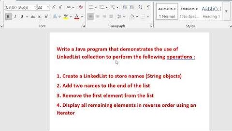 Java Collections Framework | Java LinkedList Example | Add, Remove & Reverse Display