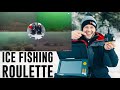 Ice Fishing Roulette / 4 Underwater Cameras + 4 lures AT ONCE!! (INSANE Underwater Footage)