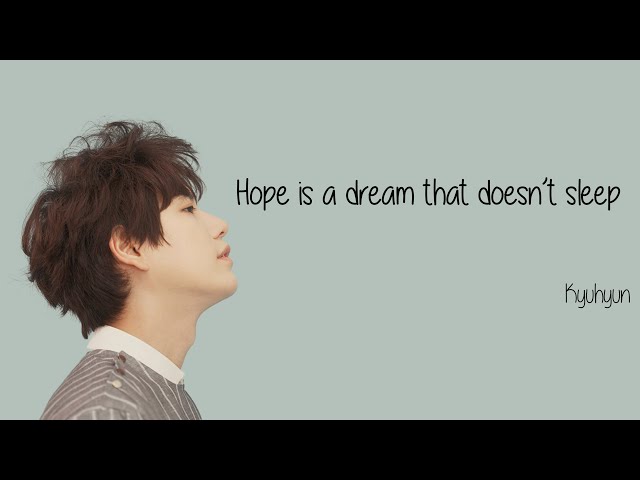 Kyuhyun Hope is a dream that doesn't sleep Lyrics class=