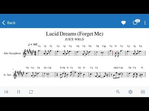 Lucid Dreams Alto Sax Sheet Music Youtube