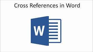 Automatic Cross References in Microsoft Word