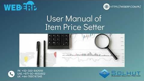 User Manual of Item Price Setter
