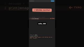 Python NameError It's just a typo (CS1010)