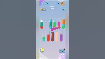Water Color Sort Level 222🌊🤯💫#youtubeshorts #trendingshorts #viralshorts