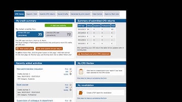 RCPath online portfolio: Overview of the Homepage
