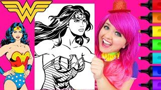 How To Color Wonder Woman | Markers