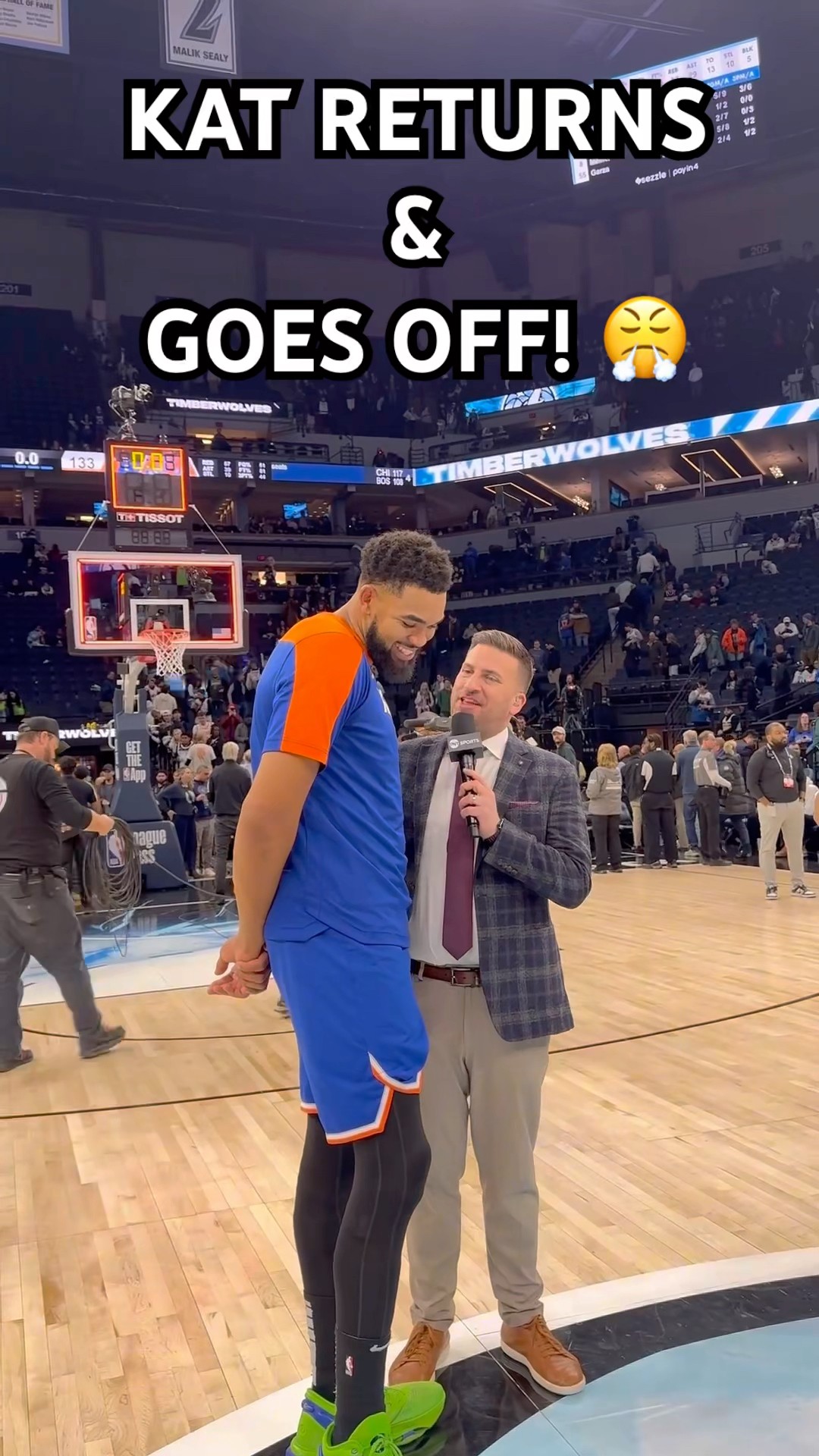 Karl-Anthony Towns returns to Minnesota \u0026 GOES OFF! ??|#Shorts