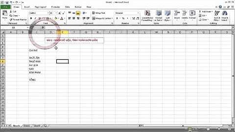 Hướng dẫn học EXCEL cơ bản   01   Nhập dữ liệu và tính toán đơn giản trong Excel
