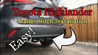Toyota Highlander: Trailer Hitch Installation