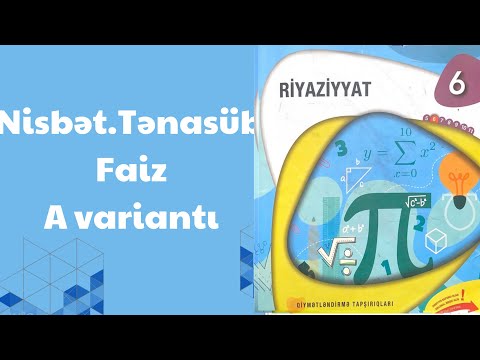 Nisbət.Tənasüb.Faiz  A variantı açıq tipli 6-cı sinif riyaziyyat dim testi seh 20,21,22