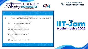 IIT-JAM Mathematics (MA) | Question 7 | Groups 2024