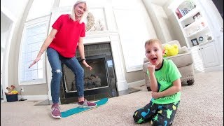 MY WIFE CAN CARPET SKATEBOARD!