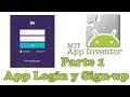 APP INVENTOR: P1 - APLICACIÓN INICIAR SESIÓN CON USUARIO Y CONTRASEÑA (ONLINE, BASE DE DATOS)