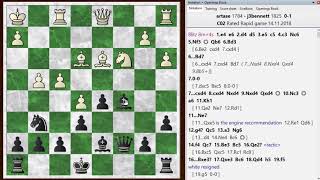 Blitz chess postmortem #869: French defense - Milner-Barry gambit