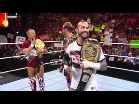 Raw - CM Punk, Bryan and Ryder celebrate their victories at WWE TLC