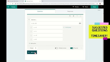 Creating a Maths quiz using Microsoft Forms
