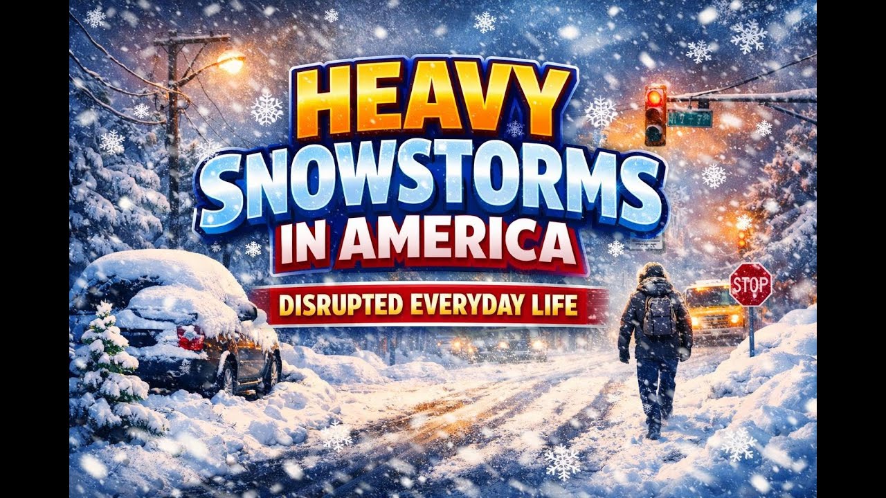 Severe snowstorms in the United States have disrupted daily life