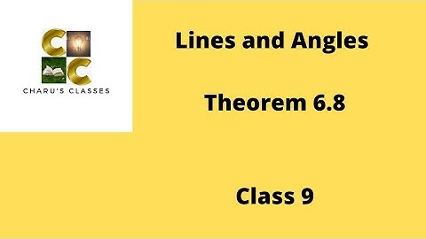 Theorem 6.8   Exterior Angle Property (Class9)
