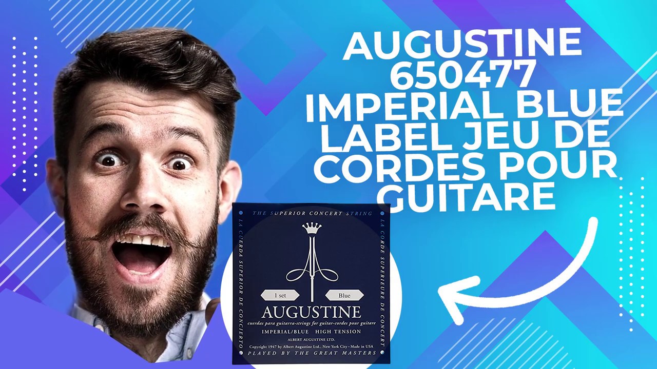 Augustine Red Label – Jeu De Cordes Guitare Classique Tension Moyenne Carte Rouge – Son Chaleureux & Équilibré