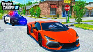 EVADING COPS IN LAMBORGHINI REVUELTO! (STOLEN) | FS22