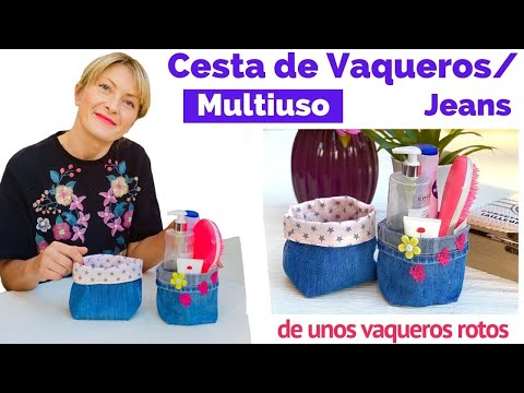 Video: Cómo Hacer Una Canasta De Jeans Viejos Con Tus Propias Manos