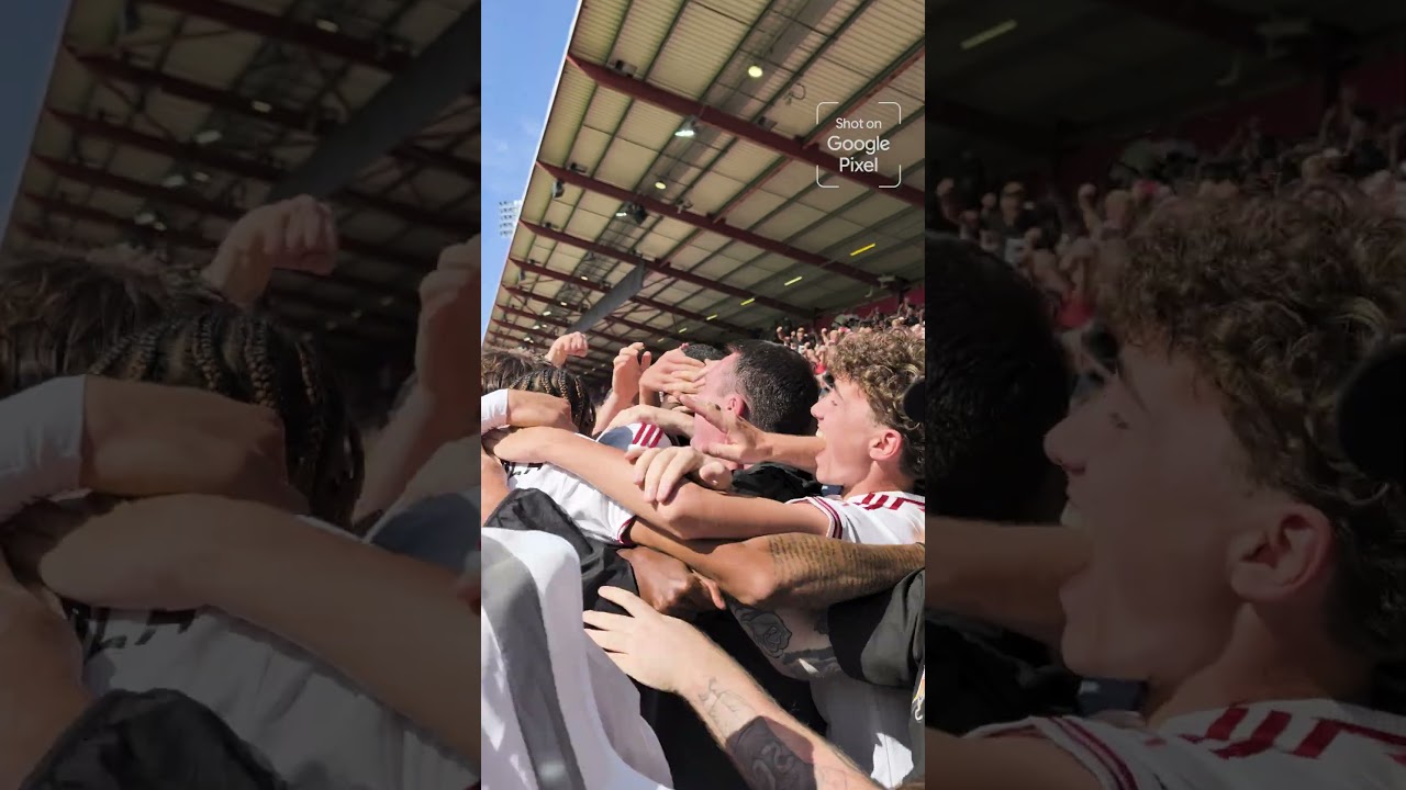 Isak in the away end!