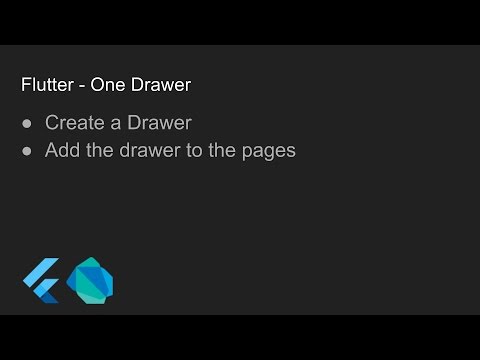 Flutter - One Drawer