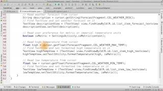 Modify ForecastAdapter - Solution - Developing Android Apps