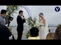Una pareja china se casa en el Tibidabo ante 60 desconocidos que han invitado por una app