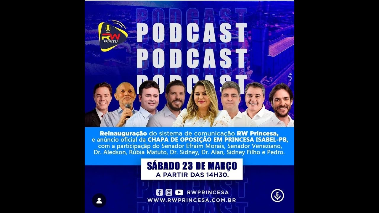 União da Oposição: Live de Inauguração do Sistema de Comunicação RW Princesa no @entreversotv