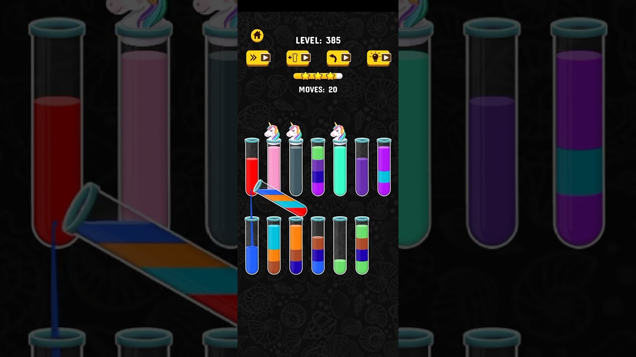 Color Water Sort 3D level 385 - Water Color Sorting Games TapNation 