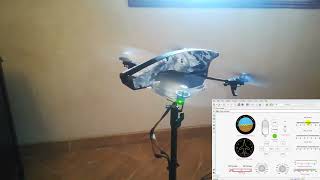 Parrot ar drone 2.0 3 DOF test bench (Reference tracking test)