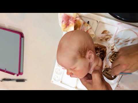 How to paint, Painting reborn hair tutorial with Sweet Potato Pie Nursery