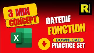 Master the DATEDIF Function in Excel with Quick Practice! (3-Minute Tutorial)