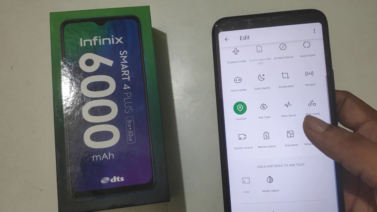 Control Infinix infinix smart 4 plus change control panel, system status bar change ...