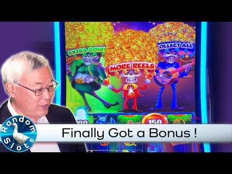 Mariachi Fortunes Trio Fiesta de las Calacas Slot Machine Bonus, Finally
