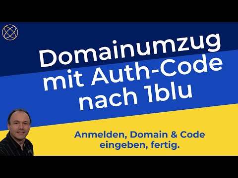 Domain mit Auth-Code nach 1blu umziehen