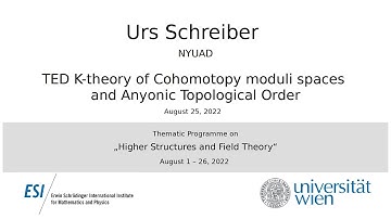 Urs Schreiber - TED K-theory of Cohomotopy moduli spaces and Anyonic Topological Order