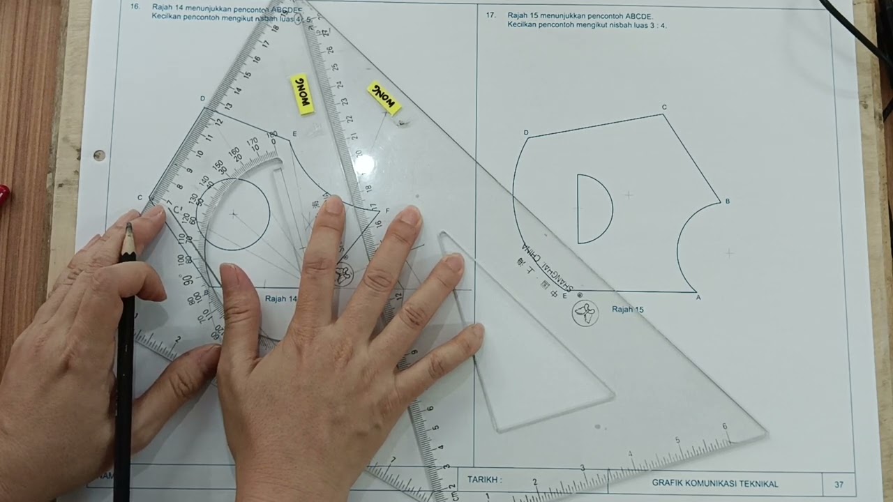 2024 lembaran praktis GKT T4 soalan 16 ms 37 pembesaran pengecilan nisbah luas