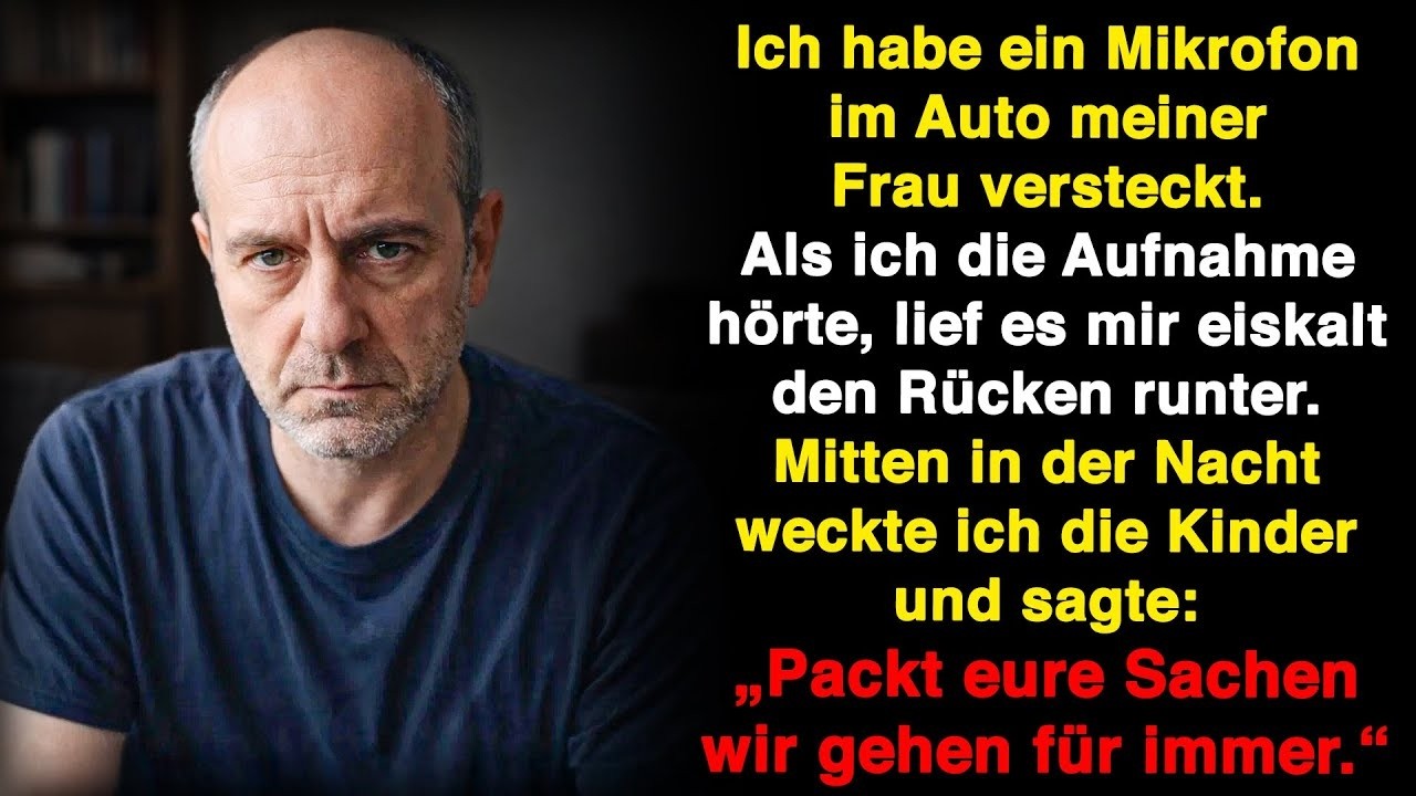 Ich musste die Wiedergabetaste drücken, aber meine Hände zitterten zu sehr. Unter dem Sitz ihres Autos hatte ich ein Diktiergerät versteckt – und die Stimme, die ich hörte, gehörte meiner Frau....